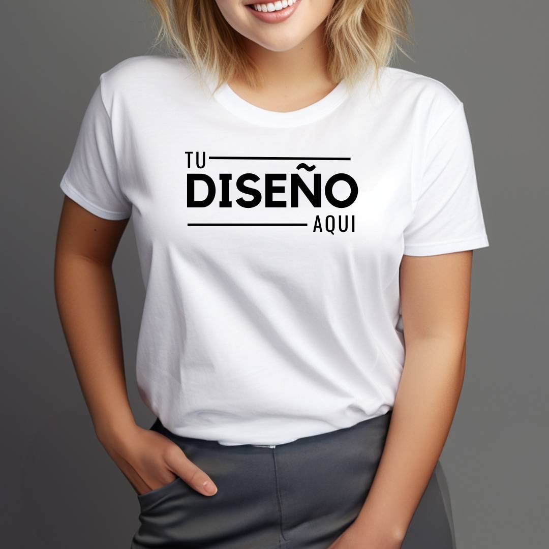 Playera blanca para mujer personalizable